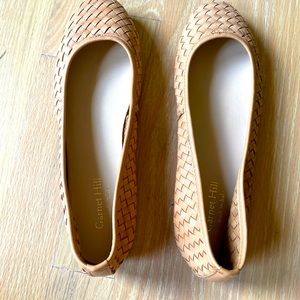 Garnet Hill Bellissima Unlined Ballet Flats Camel/Tan Womens 8